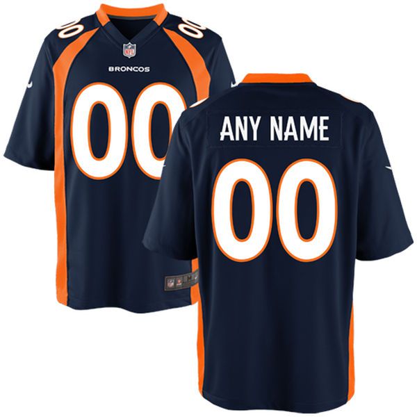 Men Denver Broncos Nike Navy Blue Custom Alternate Game NFL Jersey